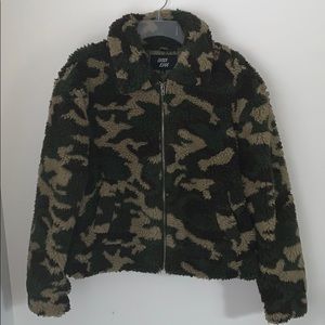 Fuzzy Camo Jacket